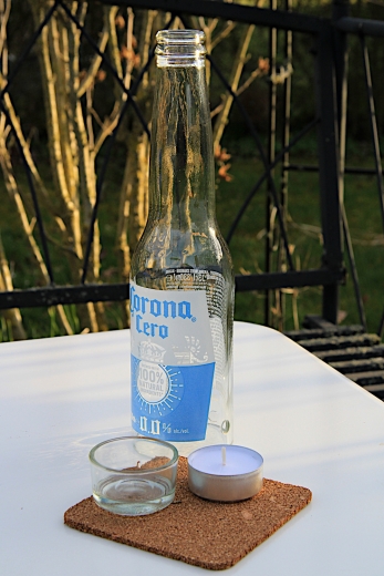 Windlicht Corona Zero Bierflasche