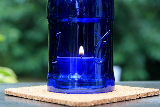 Windlicht aus einer 1664 Bierflasche