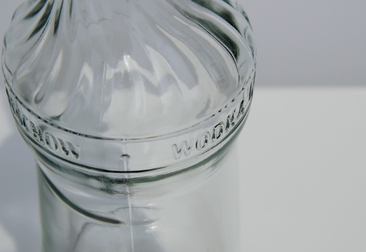 Windlicht aus einer Wodka Gorbatschow Flasche