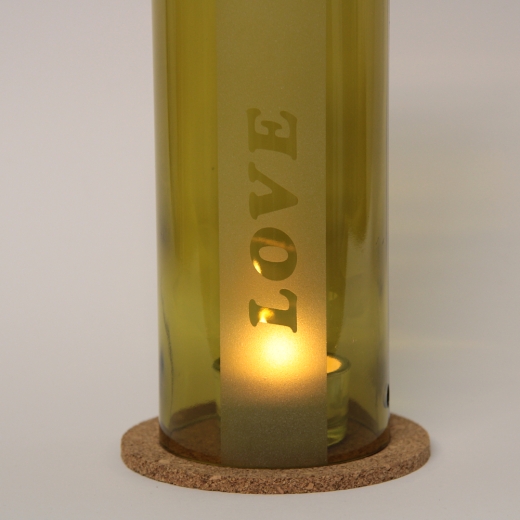 Windlicht Rotweinflasche