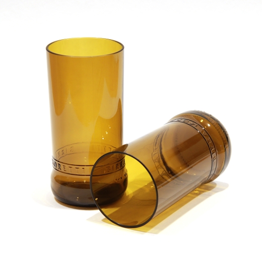 Glas aus einer Moretti Bierflasche