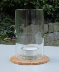 Windlichtglas Weissweinflasche